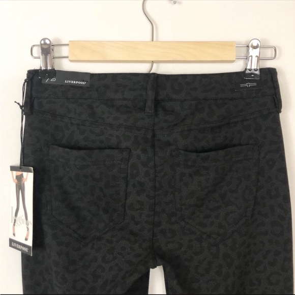 Liverpool NWT Madonna Black Charcoal Cheetah Print Leggings 0/25 - Picture 7 of 15